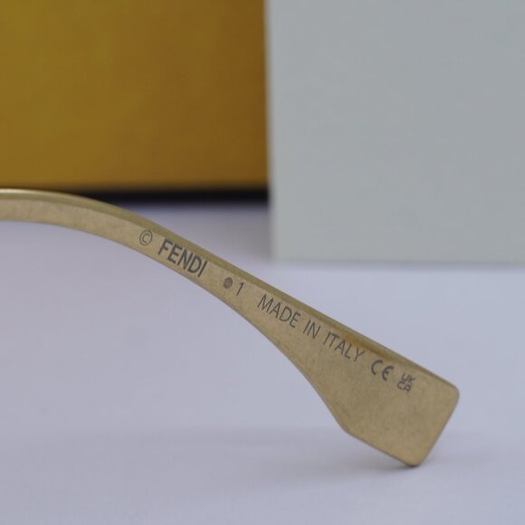 Fendi FE40097I 01V Cat Eye Sunglasses - Black Gold/Blue - Picture 6 of 9